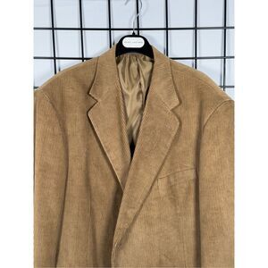 Vtg Boca‎ Classics Corduroy Sport Coat Mens 48L Tan Blazer Eclectic Grandpa 80s